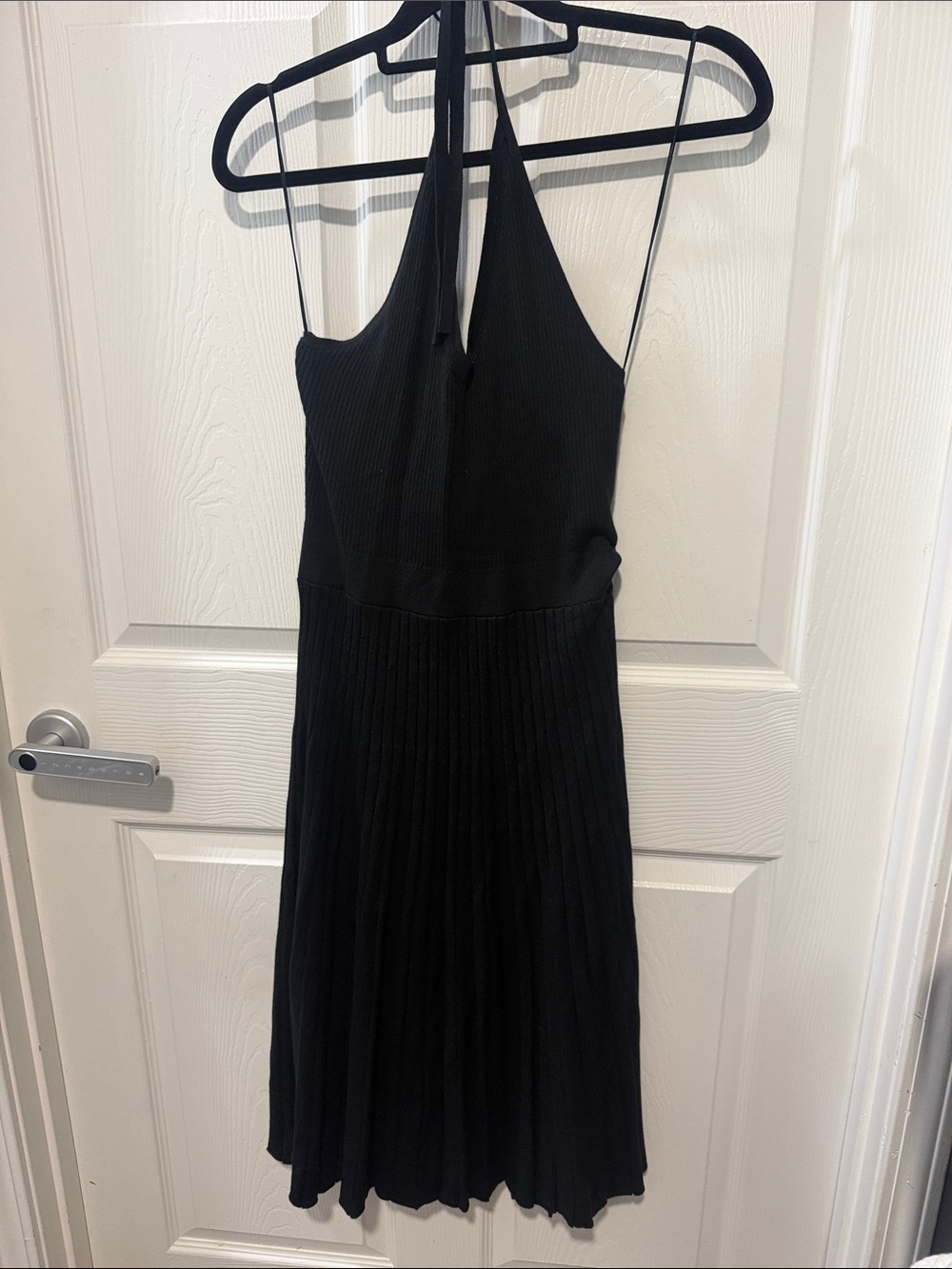 a new day Black One-Shoulder Pleated Midi Dress